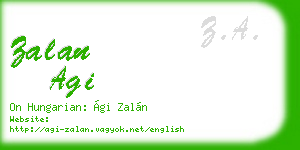 zalan agi business card